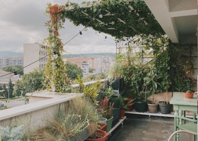 Mini ogródek na balkonie pozwala na relaks